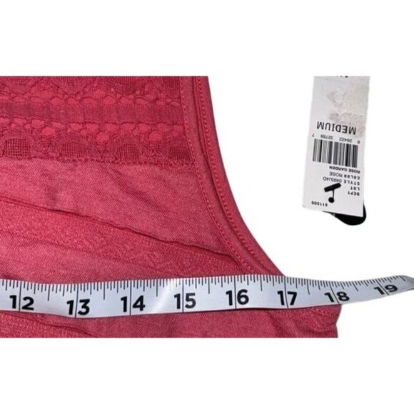 Alyx Sleeveless Pink Tiered Top With Lace Detail - Size M - Picture 8 of 8